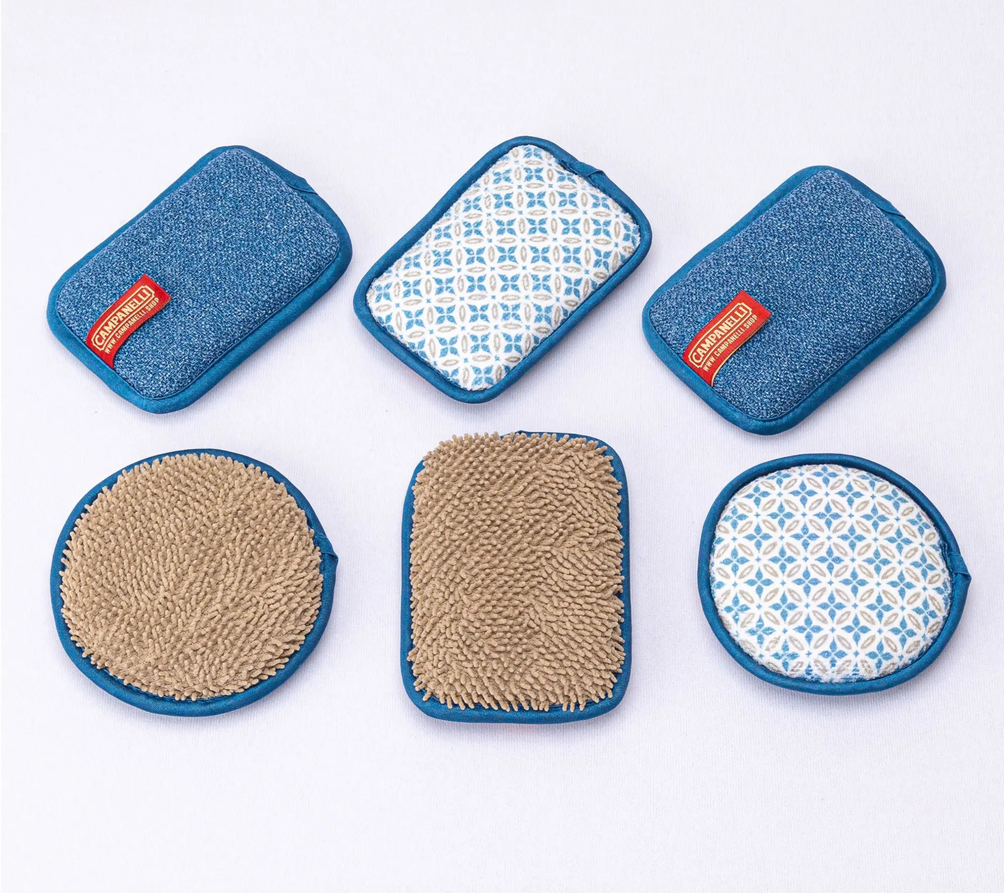 Campanelli Microfiber & Diamondfiber Washable_6pc Sponge Set Campanelli Microfiber & Diamondfiber Washable_6pc Sponge Set