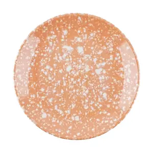 POLAATHOME Retro Marble Melamine Plate 22cm - Korean Ins Style Creative Ink Splatter Strawberry Print Round Dishware POLAATHOME Retro Marble Melamine Plate 22cm - Korean Ins Style Creative Ink Splatter Strawberry Print Round Dishware