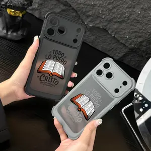 Bible FILIPENSES 4:13 for iPhone Samsung Galaxy Case iPhone 17Pro Max Air 16E 15Plus 14 13 Phone Case, Four-corner anti-drop airbags, God's Gift, Faith, Just, personality, Gradient, Protective Silicone Cover, Protection Durable, Shockproof Drop.