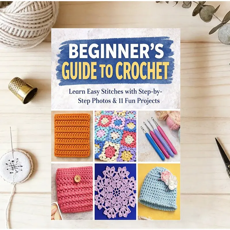 Crochet Beginner Guide: 30 Basic Stitches and Techniques, Step-By-Step Instructions, 11 Fun Practical Projects for Beginners, DIY