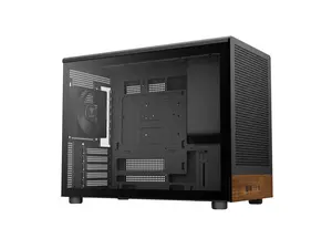 Gamdias ATHENA M4M WOOD mini ITX, mATX, micro mesh small form factor PC case, includes 3 PWM fans (Airflow up to 57.56 CFM), fits: 395mm GPU, ATX PSU, and 360mm radiators.