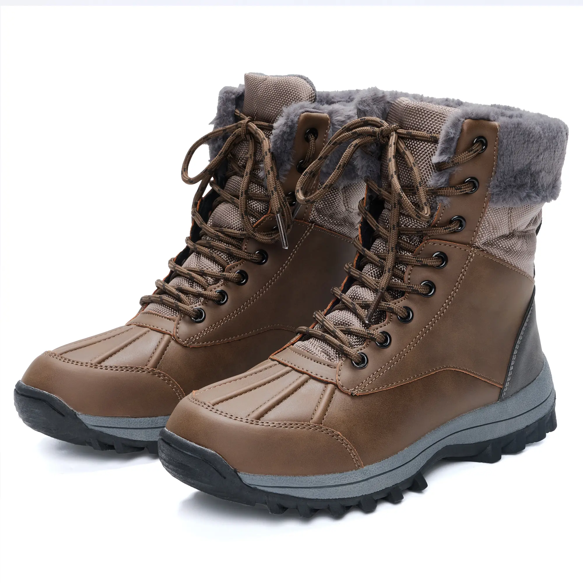 SPACEON snow boots Fur Boots Womens Hiking Boots Waterproof Lightweight Ankle Warm Non Slip Fur Snow Boots Winter boots Walking Shoes Footwear