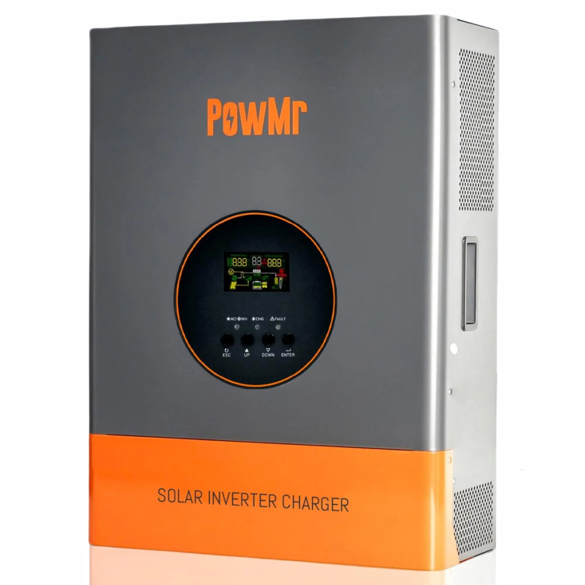 PowMr 5000W Low Frequency Hybrid Solar Inverter 48VDC to 110/220VAC, 5KW Off-Grid w/Built-in 120A MPPT Charge Controller, Pure Sine Wave Inverter for 48V Lead-Acid and Lithium Battery, Peak Power:15000W Safety
