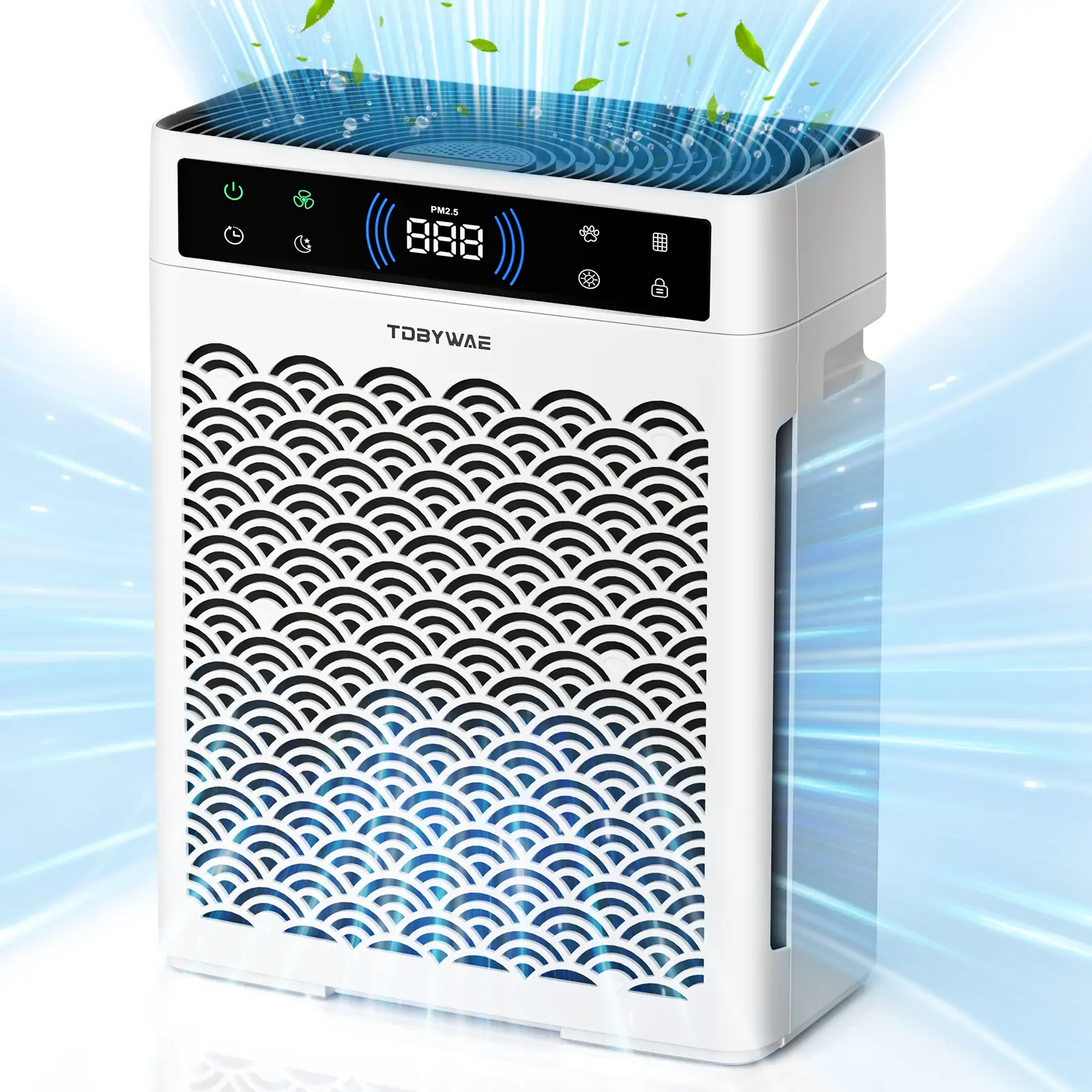 TDBYWAE Air Purifiers for Home Large Room up to 3000 ft²,HEPA Air Purifier for Home Pets with Filter,Air Purifier with Aromatherapy Diffuser for Office/Living Room/Bedroom,Removes Smoke Odor,Pollen,Dust,Pet Hair