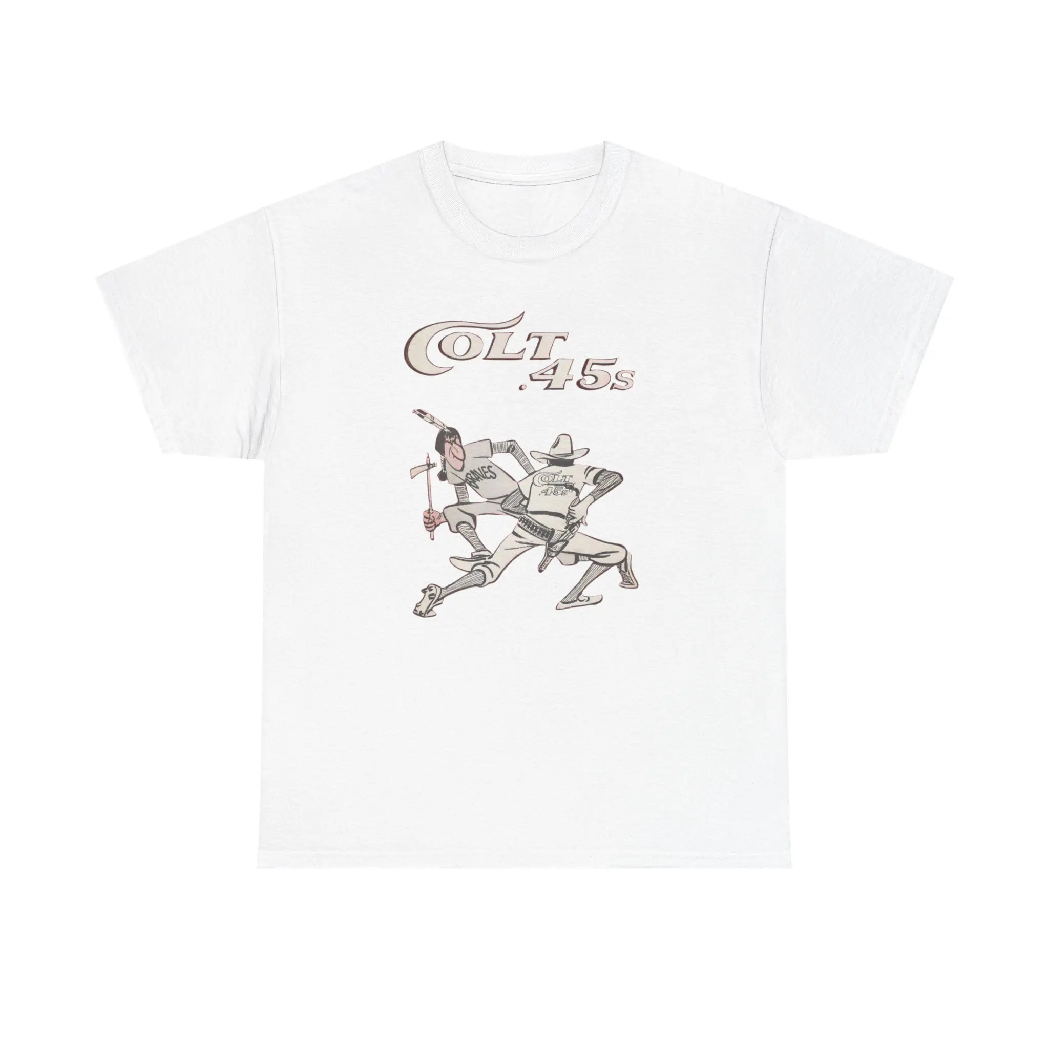 Vintage Colt .45s Unisex Heavy Cotton Tee, Casual Wear, Graphic T-Shirt, Retro Apparel, Gift for Sports Fans, Vintage Style