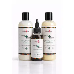 Chebe and Biotin Hair Growth Kit – Strengthening Shampoo, Leave-In Conditioner & Growth Serum