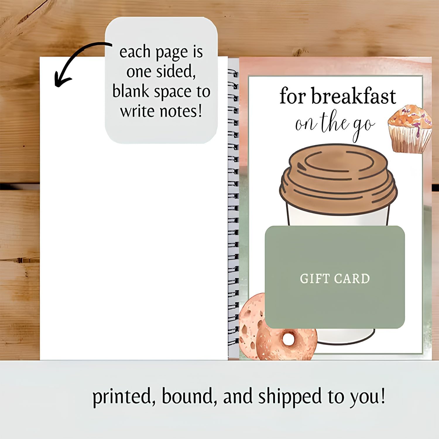 Christmas Gift Card Book, Diy Spiral Bound Gift Card Book, 5x7 Inch Colorful Spiral Bound Card Book , Christma Gift Cards Books Holder, DIY Personalized Xmas Gifts for Family, Friends, Students