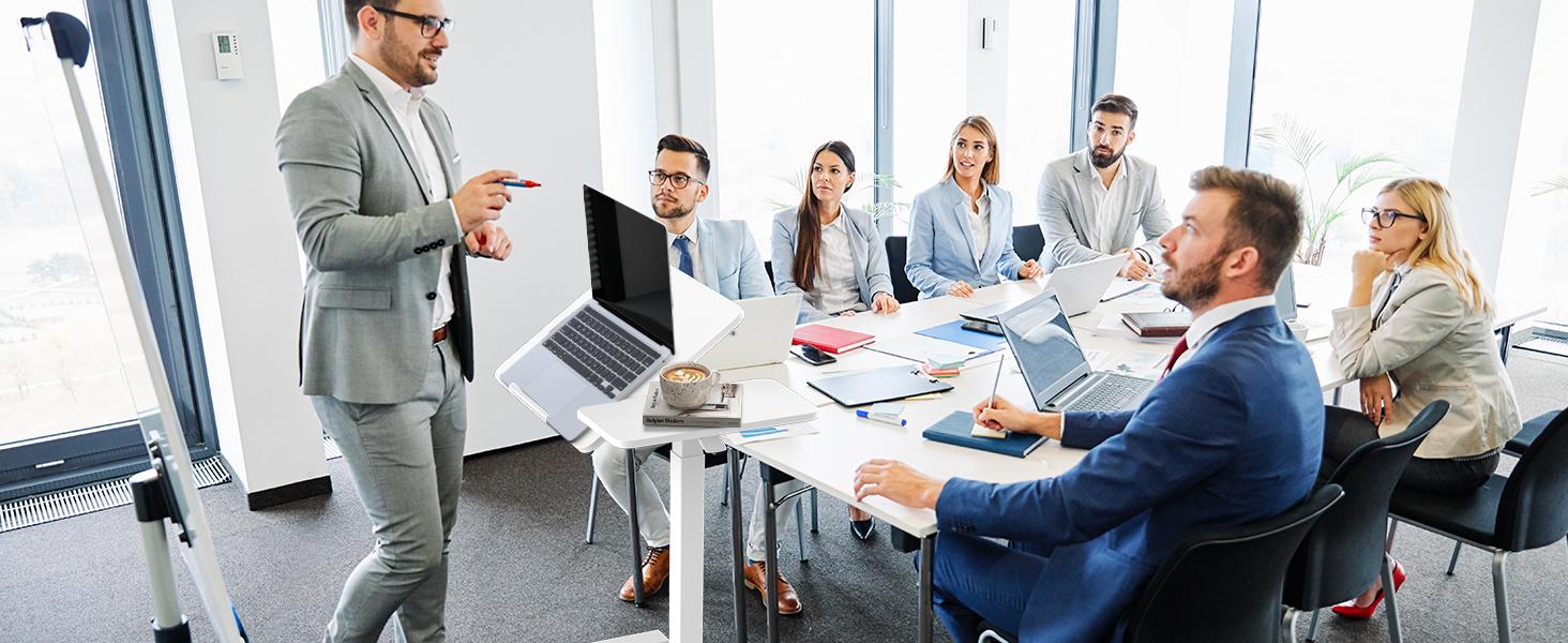 Overbed Bedside Table with Wheels, Mobile Standing Stand Up Rolling Laptop PC, Adjustable Height Tray, Side Computer Workstation for Home Use Overbed Bedside Table with Wheels, Mobile Standing Stand Up Rolling Laptop PC, Adjustable Height Tray, Side Computer Workstation for Home Use