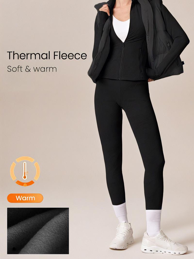 4pcs Women's High-Waisted Long Thickened Leggings with Fleece for Fitness Running Compression Pants with Pockets Butt Lift Tummy Control Slimming Yoga Pants Womenswear Bottom Basic Minimalist 4pcs Women's High-Waisted Long Thickened Leggings with Fleece for Fitness Running Compression Pants with Pockets Butt Lift Tummy Control Slimming Yoga Pants Womenswear Bottom Basic Minimalist