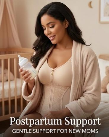 Curvyfaja One-piece Waist Trainer Hourglass Corset Vest with Built-in Bra Postpartum Minimalist Shapewear Essential Style Womenswear Compression Basic Tan