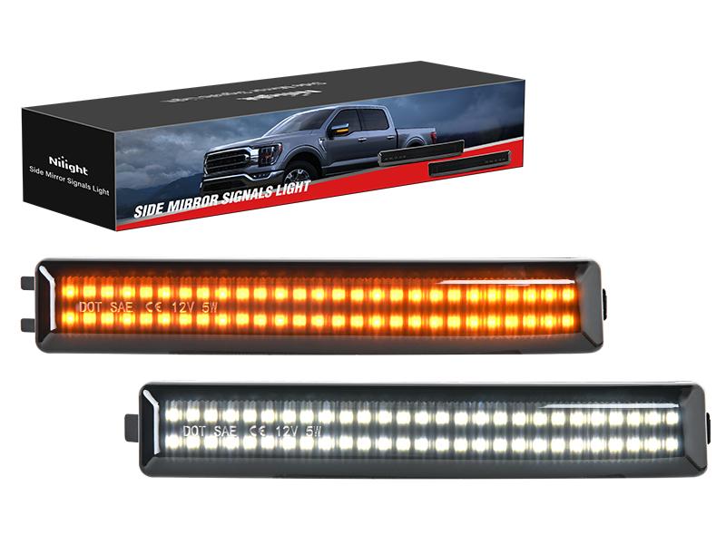 Nilight Side Mirror Marker Light Switchback Amber Turn Signals White Day Running Lights Smoked Lens Plug and Play Compatible With 2009-2014 Ford F150 2010-2014 Raptor Nilight Side Mirror Marker Light Switchback Amber Turn Signals White Day Running Lights Smoked Lens Plug and Play Compatible With 2009-2014 Ford F150 2010-2014 Raptor