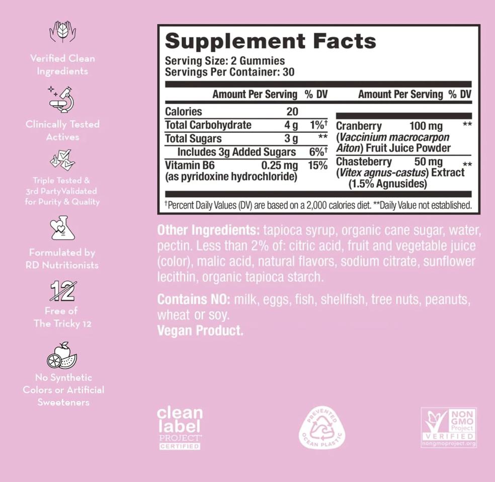 HUM Nutrition SOS PMS, Helps Relieve PMS Symptoms, Bloating Relief, Mood Swings, Hormonal Balance, Includes Chasteberry Vitex PMS Gummies (60 Count)