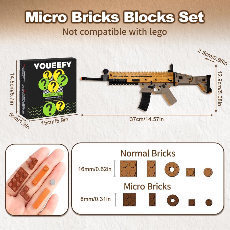 1:3 938 PCS RPG Building Blocks Bricks,DIY Model,Assembling Toys for Boys & Adults