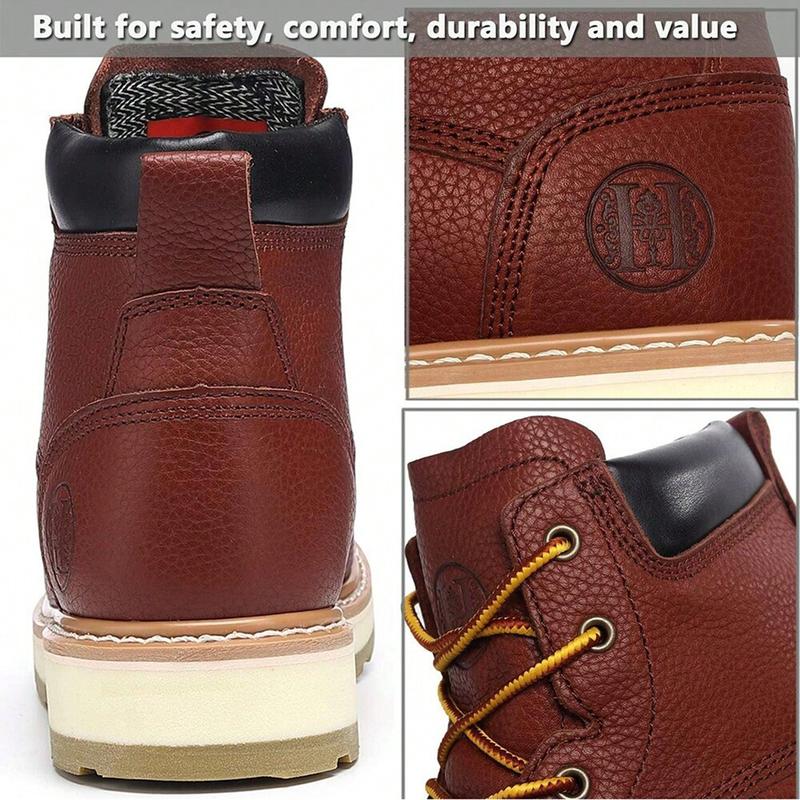 Men's Work Boots 6" Composite Toe / Soft Toe Electrical Hazard Protection | Durable | Comfortable