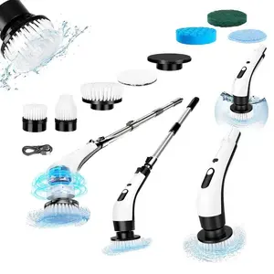 2026 Electric Spin Scrubber, Cordless Shower Scrubber Full-Body IPX7 Waterproof, Electric Cleaning Brush with 4 Replaceable Brush Headsand 3 Adjustable Extension Handle, 2-Speed for Bathroom, Kitchen, Toilet, Window, Pool, tiktok shop deals