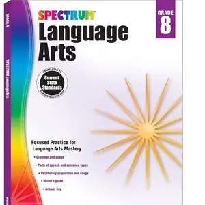 Spectrum Grade 8 Language Arts Workbook, Ages 13-14, Parts of Speech, Vocabulary, Writing Practice, Sentence Building Skills, and Grammar Workbook, 8th Grade Language Arts Workbook for Teens Paperback – August 15, 2014
