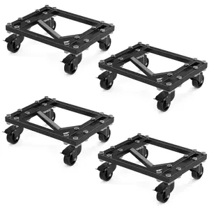 [FLASH SALE]  Garvee Car Dolly Set of 4, 6000 LBS Heavy Duty Wheel Dollies with Lockable Swivel Casters, Vehicle Movers for Auto Shop Garage, Black