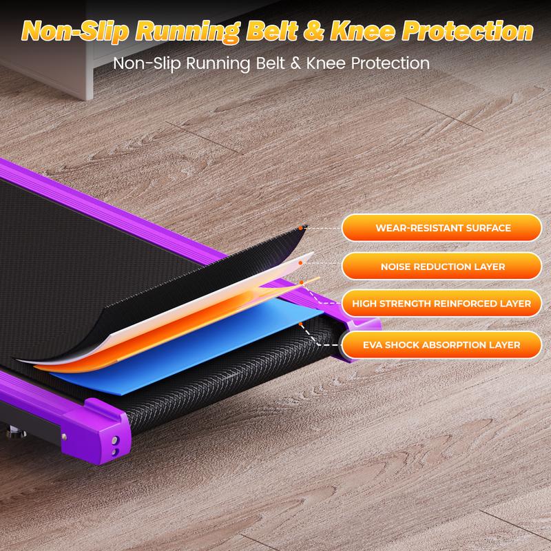 【Upgrade Version】 YAGUD Folding Treadmill with Adjustable Incline, Low-Noise Motor, 265lbs Weight Capacity, Remote Control & Wheels for Easy mobility – Comes with Free Resistance Bands and Dual Shock-Absorption System