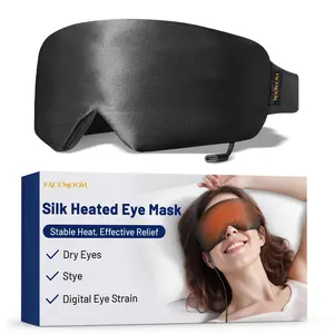 USB Electric Heated Eye Mask  - 100% Silk Warm Compress for Tired Eyes & Sinus Comfort, Stye Eye Compress - Washable Sleep & Travel Eye Warmer
