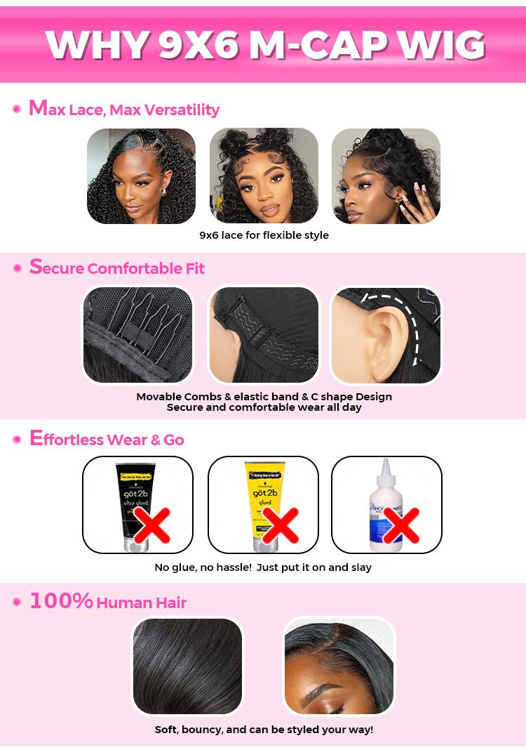 CurlyMe Wear Go Glueless Water Wave Hair Pre bleached Knots Pre cut HD Lace Front Wigs Pre plucked Natural Black #FallFreshness