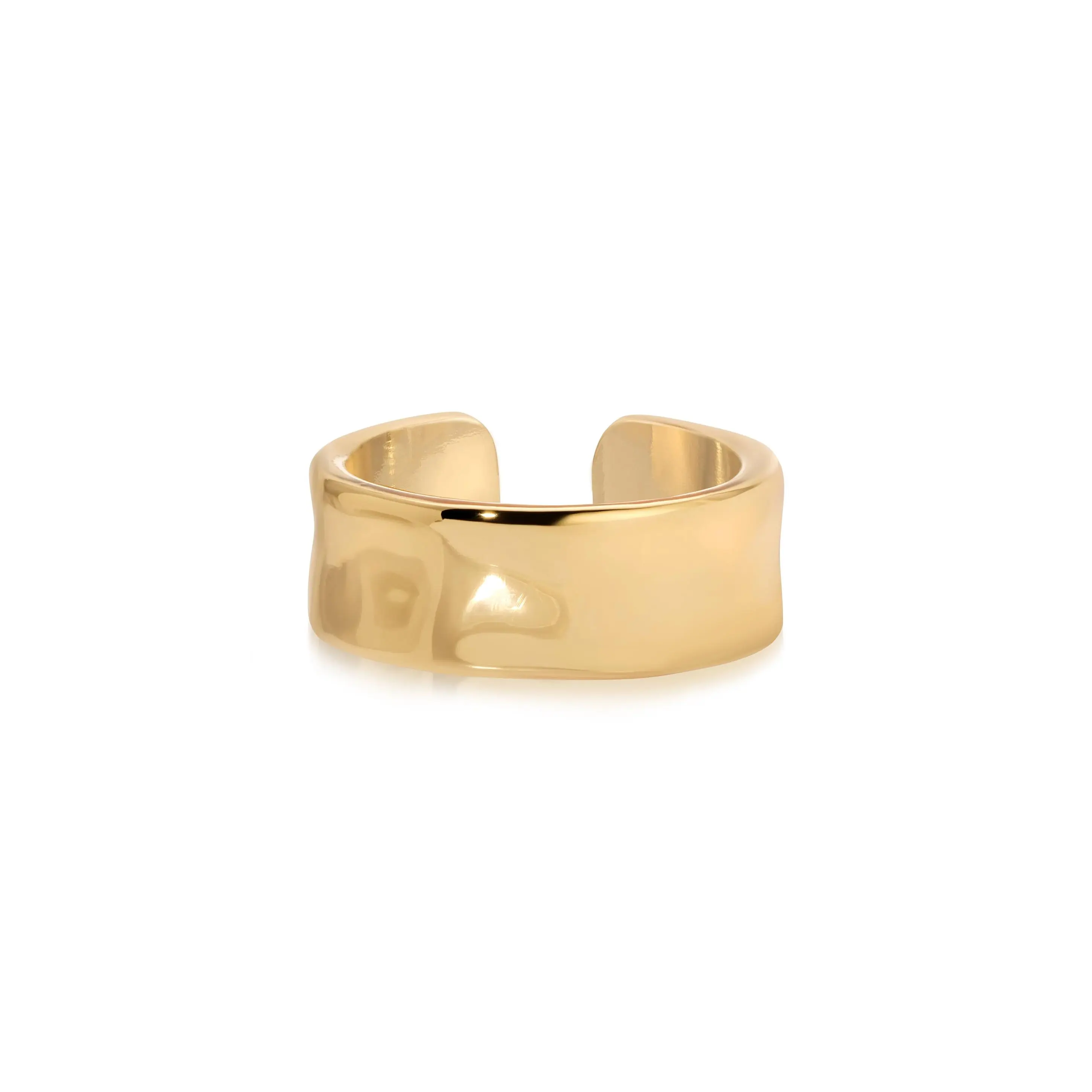 Ettika Classic Hammered Ear Cuff - Gold-Colored Band with Simple Design Ettika Classic Hammered Ear Cuff - Gold-Colored Band with Simple Design
