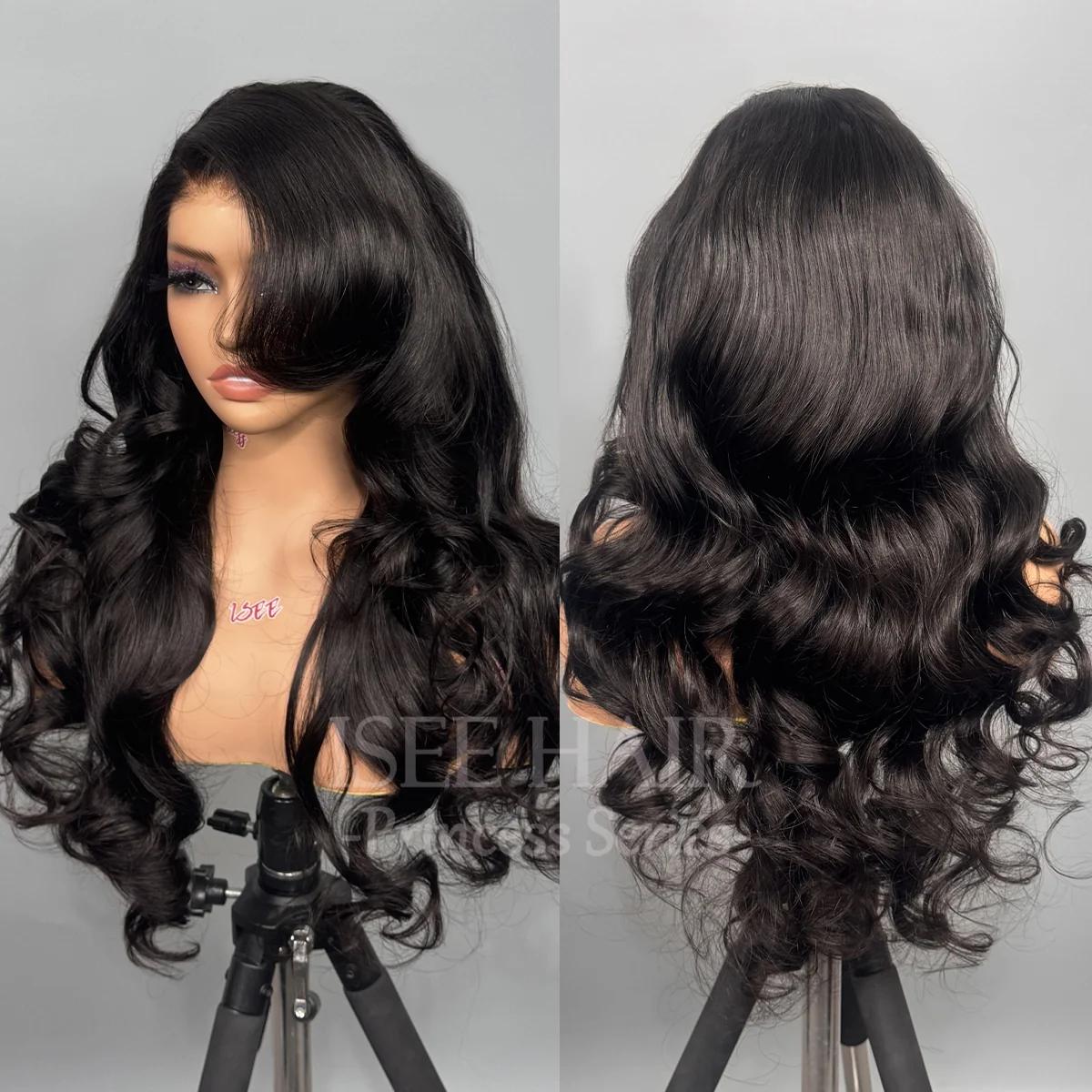 [Live Flashsale] ISEE M-Cap Face-Framing Layered Cut 180% Density Body Wave 9x6 Wear Go Glueless Wig With Curtain Bangs Pre Bleached Mini Knots Pre-Cut HD Lace Wig Vacation Hair #SpringStatements