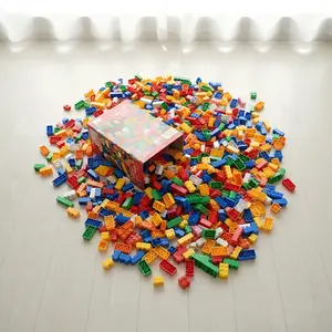 Creative Kids DIY Building Block Set with Baseplate, Includes Wheels and Door/Window Accessory Pack. Compatible with LEGO and other major brands. Classic mix-and-match style blocks. Suitable for boys and girls aged 6 and up.