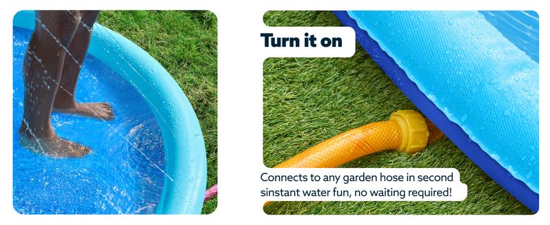 SLOOSH Non-Slip Splash Pad Sprinkler - Outdoor Water Toys Play Mat for Toddlers Kids Dogs, Outside Thickened Sprinkler Pool Party Durable Backyard Fountain for Girls Boys Pets (60in&72in, Blue) TikTokShopSummerTurnup