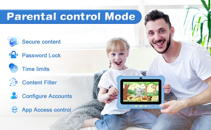 Redbeat B1 Kids Tablet: 6GB (2+4)RAM + 32GBROM expandable to 1 TB, built-in stand, 3G network, parental controls, 5G Wifi, eye health mode, drop-resistant design.for New Year, birthdays,or holidays, Gifts.pritom teléfono Cellphone Smartphone