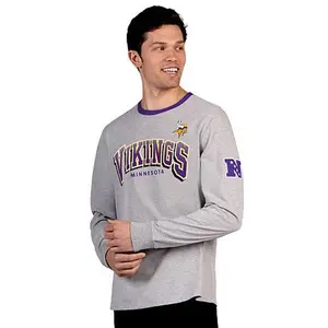 Football Fan Shop Officially Licensed NFL Black Label Long-Sleeve Tee by Glll - Vikings
