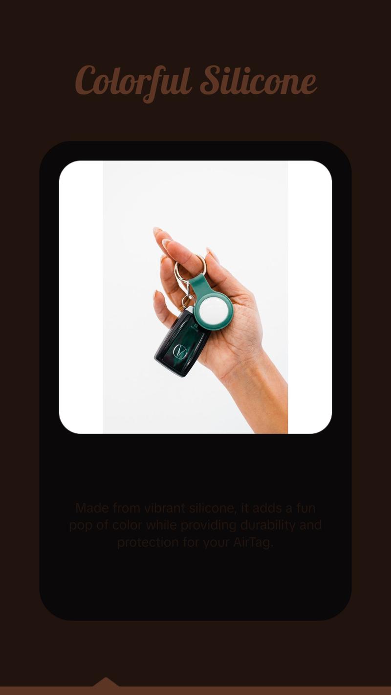 bowie silicone airtag keychain