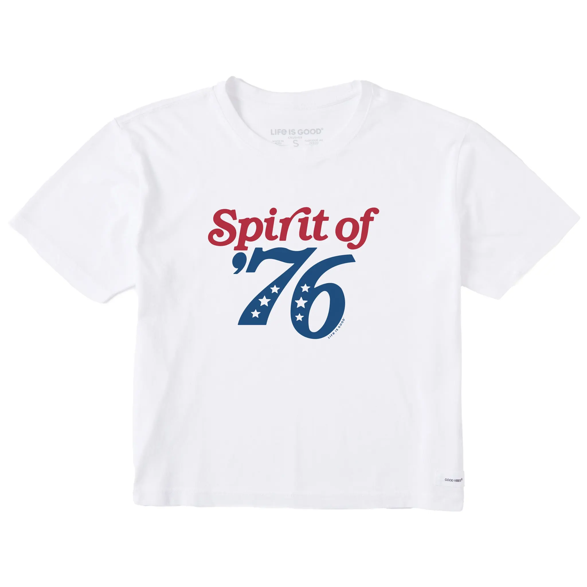 Women's Spirit of 76 Script Short Sleeve Crusher Boxy Tee