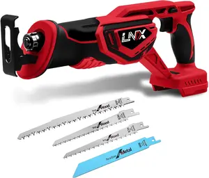 Reciprocating Saw Tool Only – Compatible with Milwaukee 18V Batteries, 6PCS Saw Blades Included