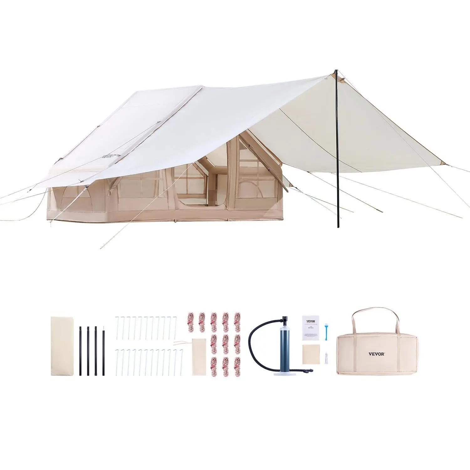 【SummerFinds】VEVOR Inflatable Camping Tent - Outdoor Active Tents for 3-5 People, Foldable with Quick Setup Pump, Expandable Canopy for Glamping