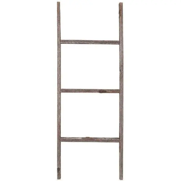 BarnwoodUSA Rustic Farmhouse Blanket Ladder - Our 3 ft (Picket) Ladder is Crafted from 100% Recycled and Reclaimed Wood No Assembly Required Color Weathered Gray