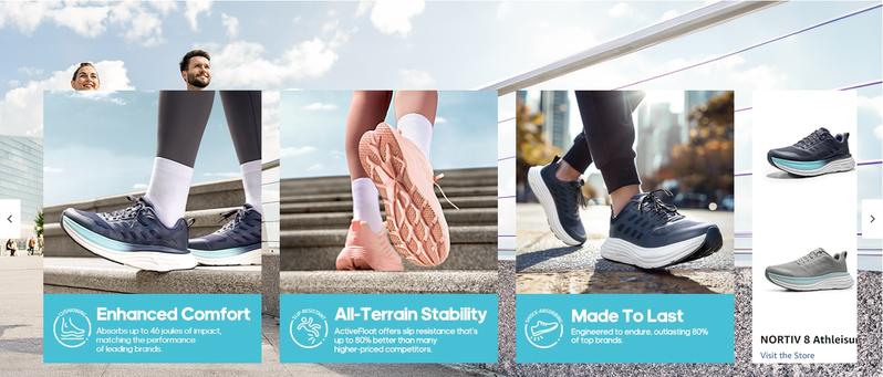 NORTIV 8 [ActiveFloat] Women's Walking Shoes Cushion Running Tennis Shoes Non-Slip Comfortable Breathable Workout Gym Sports Athletic Sneakers Casual Running Shoes Lightweight Running Jogging Shoes