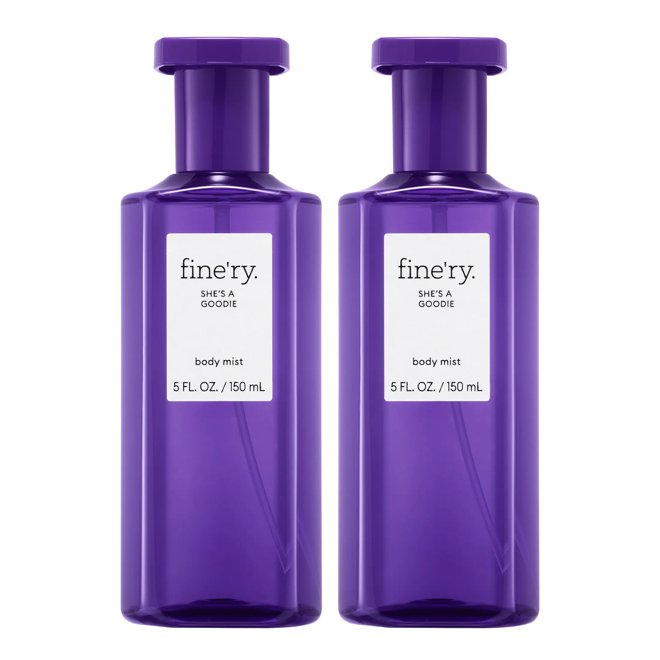 fine'ry She's a Goodie Body Mist for Women, good girl gone bad Scent with Floral Notes of Purple Plum, Gardenia & Tuberose, 150ml, 2-Pack, Aroma Scented Floral, Floral Blend Fragrance
