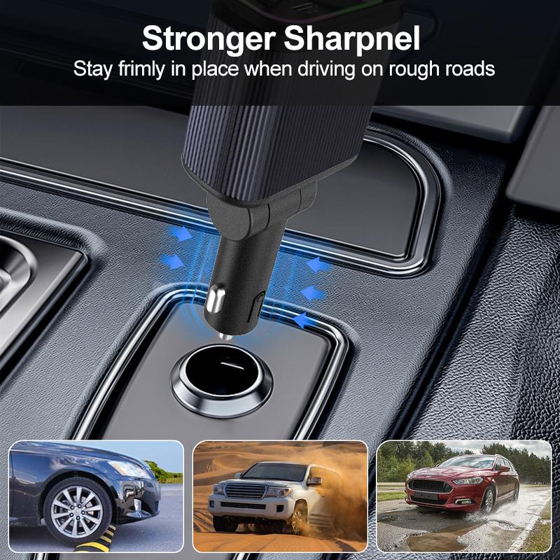 【Speical Edition】2026 5-in-1 Retractable Car Charger & Air Freshener, USB C Fast Charge + Lightning Cable, Free 3 Festive Scents - Perfect Stocking Stuffer Gift for iPhone 17 Pro Max ,16 Plus /Samsung, target, type-c fast charging, car accessory ,deals