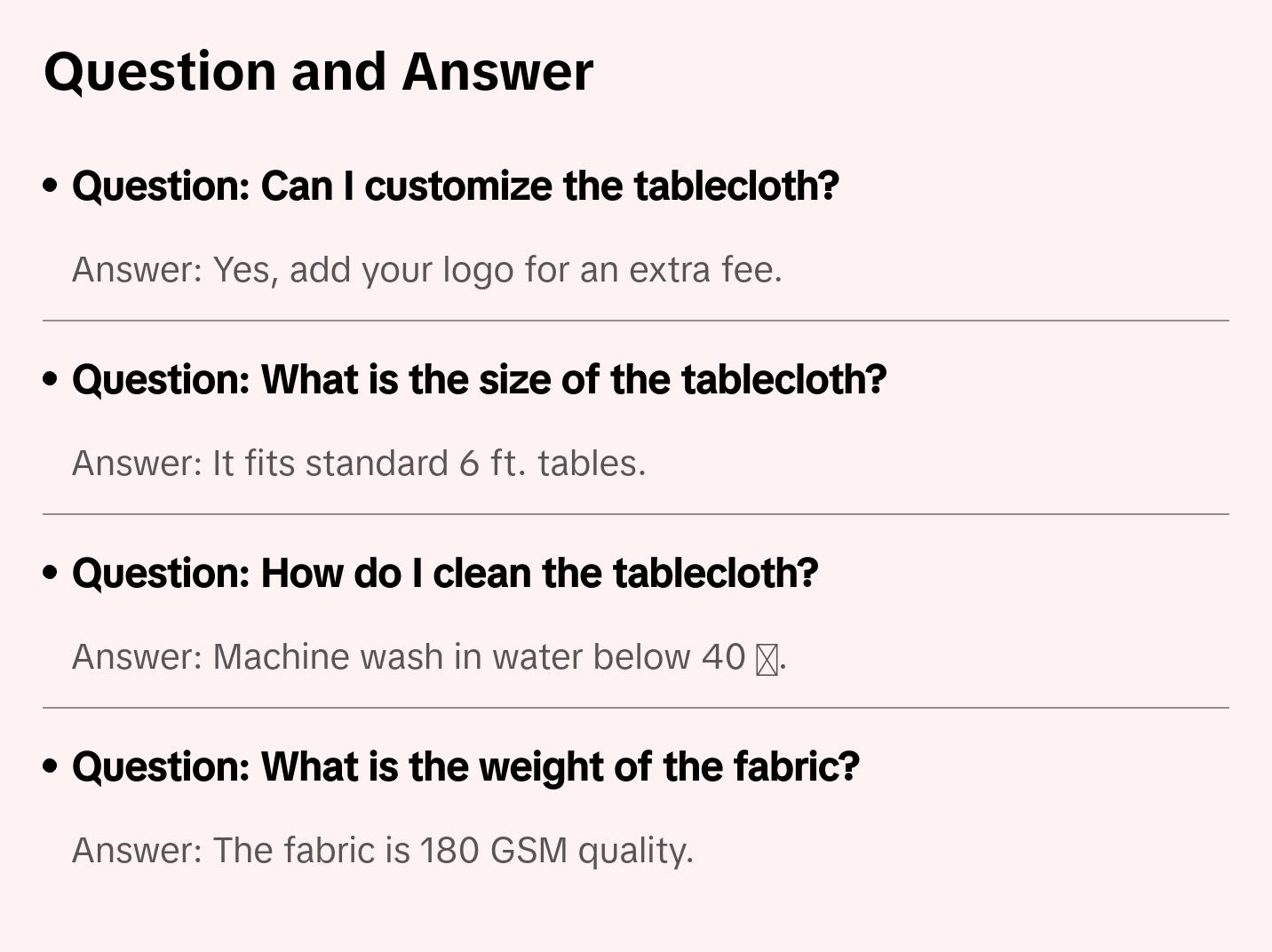 Custom 6' Rectangular Polyester Tablecloth