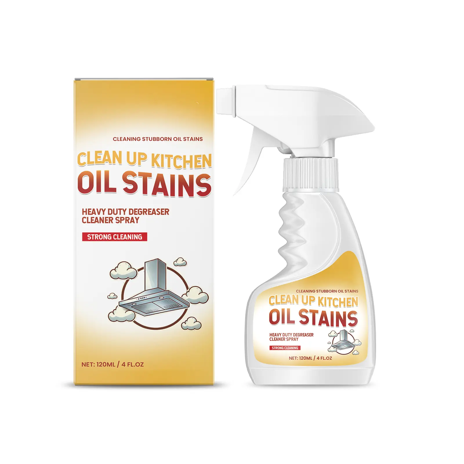 Universal Kitchen Degreaser Spray, Powerful Grease and Oil Remover for Stoves, Range Hoods, and Cookware - Multi-Purpose Kitchen Surface Cleaner for All Kitchen Areas, Household Grease Cleaning Solution