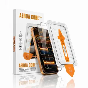 AEROA CORE Tempered Glass Screen Protector for iPhone 17 Pro Max | Bubble-Free | Easy Installation Kit | Case Friendly