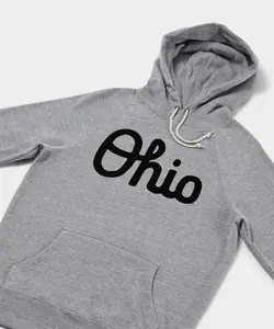 Retro Script Ohio Hoodie, Game Day Ready Shirt, Gift for Fans, Trending Us Streetwear, Viral on Tiktok Menswear Long Sleeve Casual Pullover