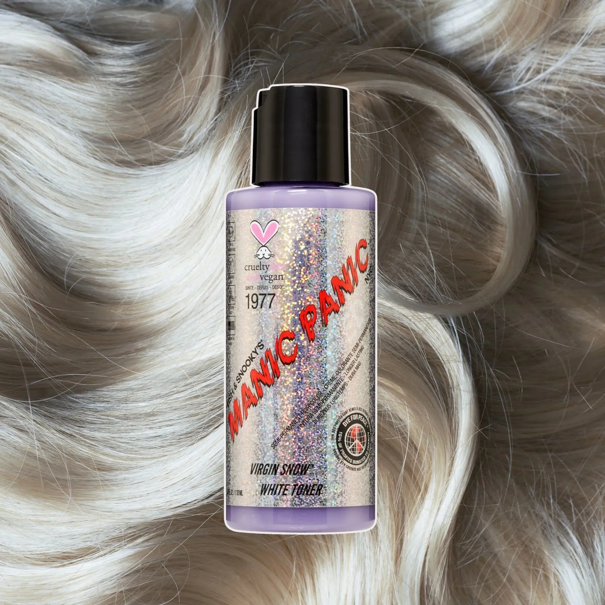 Blue Tinted Semi-Permanent Conditioning Hair Toner Mask - Vegan, 30% More Pigment, Brassiness-Neutralizing, 4oz, for Level 10 Blonde Haircare