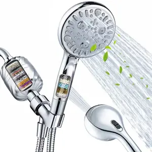 MiMcCoy filtered shower head with handheld,with 24 stage shower filter clean hard water remove chlorine for improve skin and hair