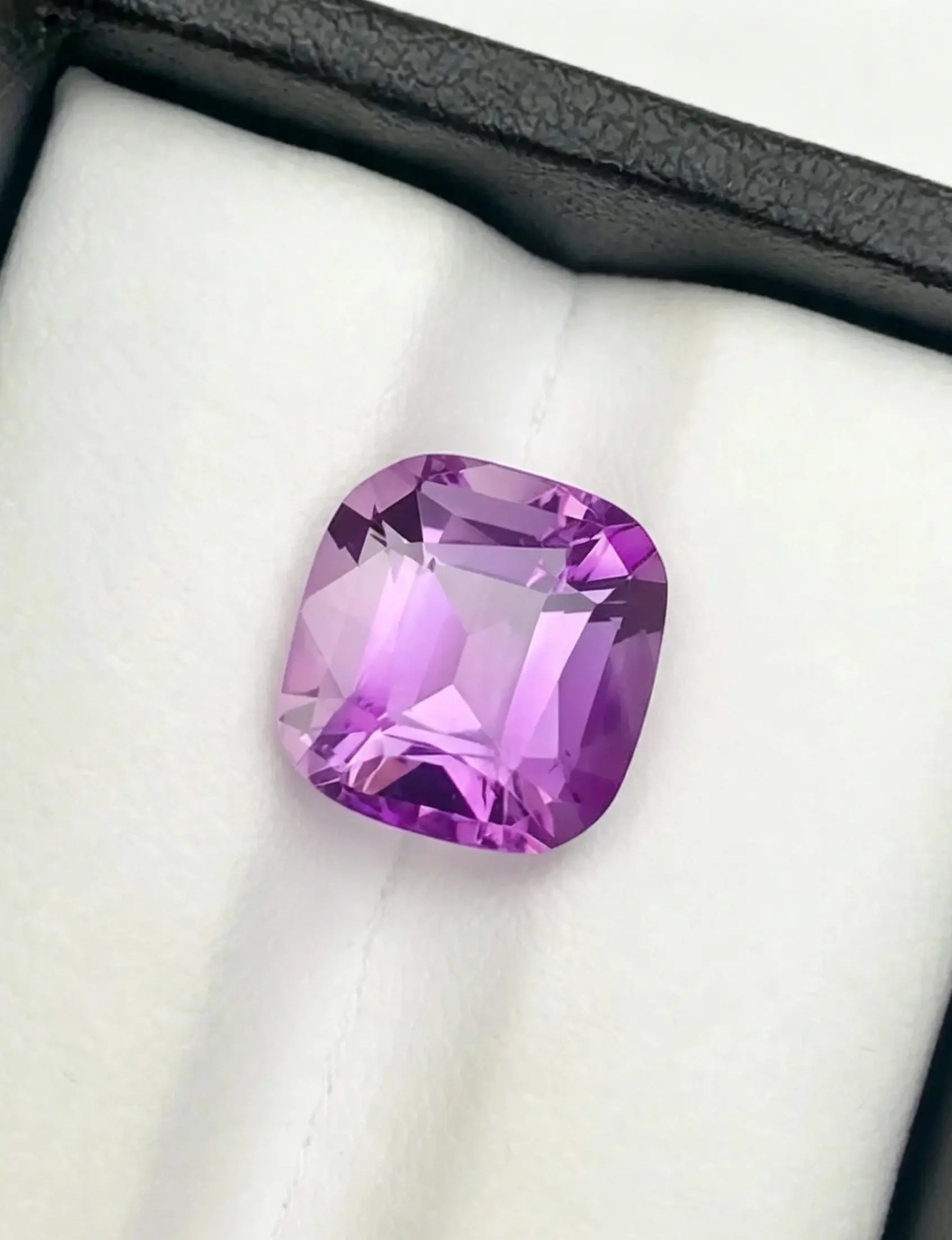 Natural Cushion Cut Amethyst With Certificate