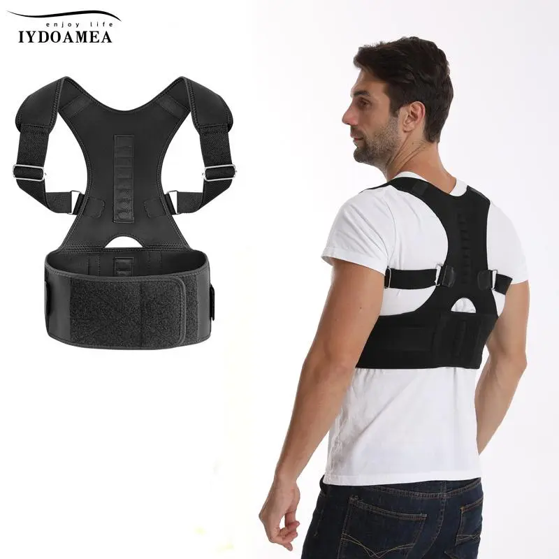 IYDoaMea Back Brace Posture Corrector For Men And Women - (Order A Size Up) - Magnetic Lumbar Back Support Belt For Lower And Upper Back, Gift Men & Women