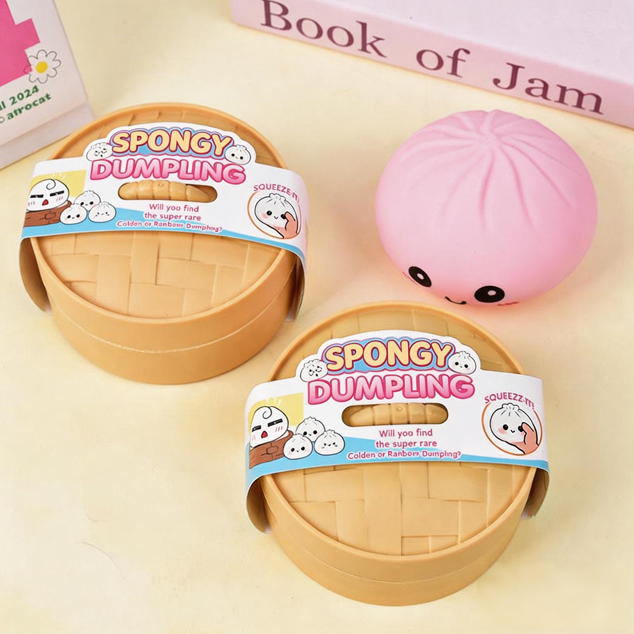 Smiling face Big Dumpling Squashy - Mystery Bun Fidget Toy, Soft TPR Material, Stress Relief, Unboxing Surprise,Random Style per Pack.suitable for children to exchange gifts,Valentine's Day and Easter gifts.