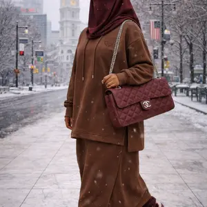 Sport Hoodie Abaya Set – Modest Streetwear Two Piece (Hoodie + Maxi Skirt)