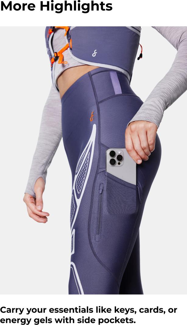 Fanka SpeedTrek Leggings - Hiking Leggings for Women, Multi-Pockets, Targeted Support and Durable