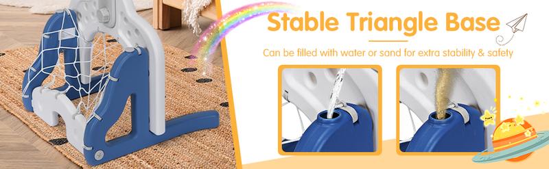 【Black Friday】Costzon Kids Basketball Hoop, Child Sports Activity Center w/ Adjustable Height Levels, Basketball Frame, for Indoor Outdoor